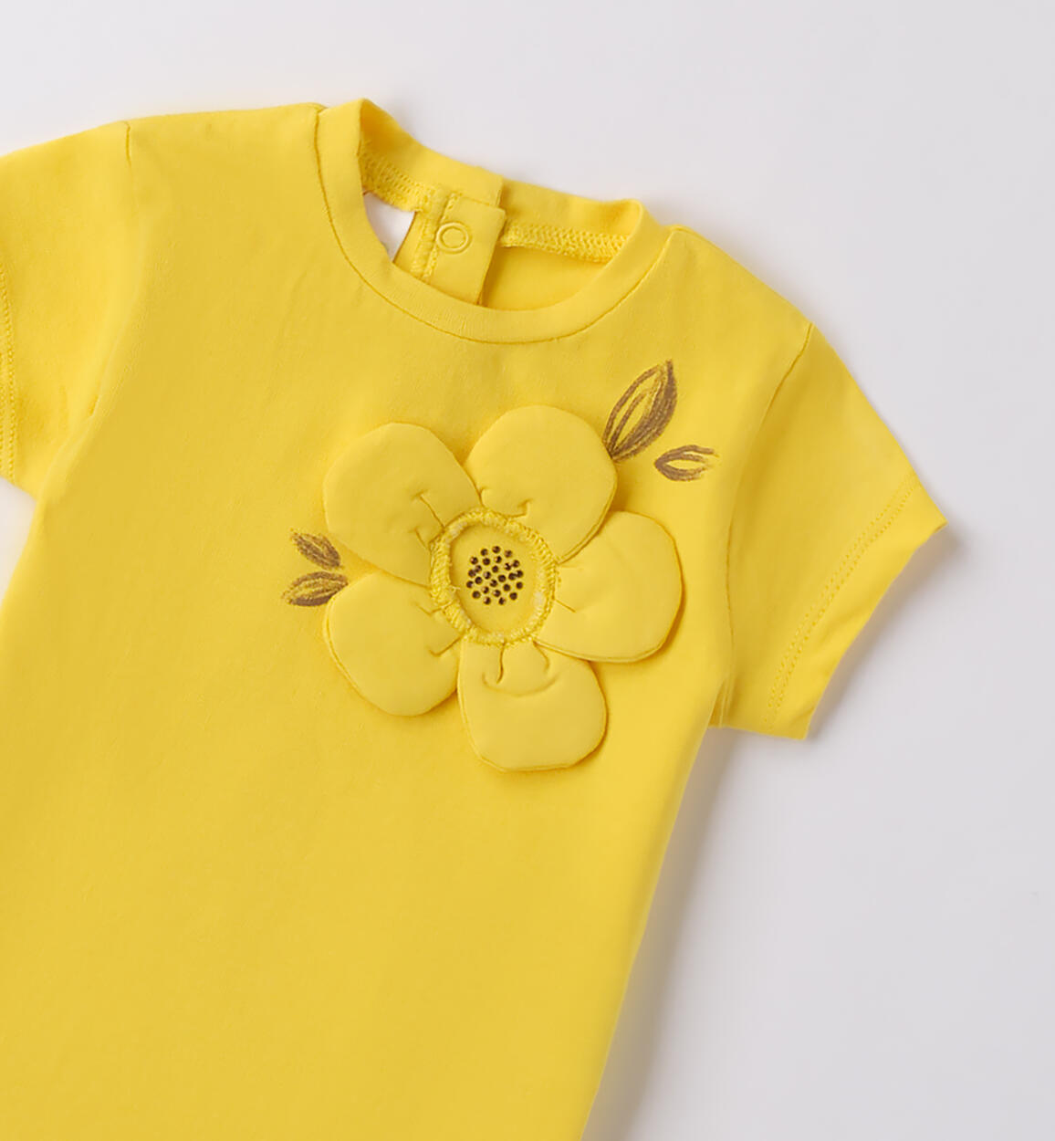 Maglietta maniche corte neonata GIALLO-1456 - 0494B18100
