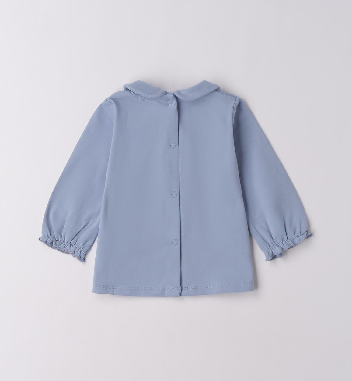 Maglietta neonata manica lunga AZZURRO-3814 - 0484F07900