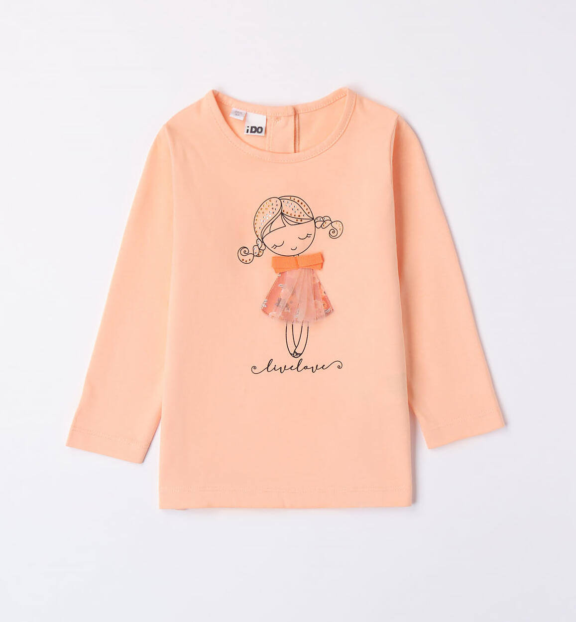 iDO tulle T-shirt for girls from 9 months to 8 years PINK iDO