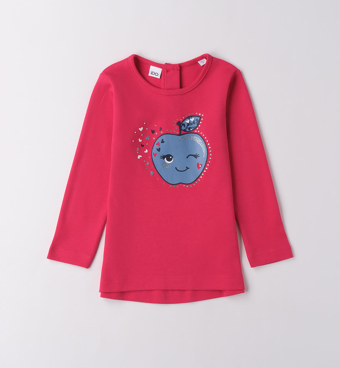 Maglietta per bambina in cotone ROSSO iDO
