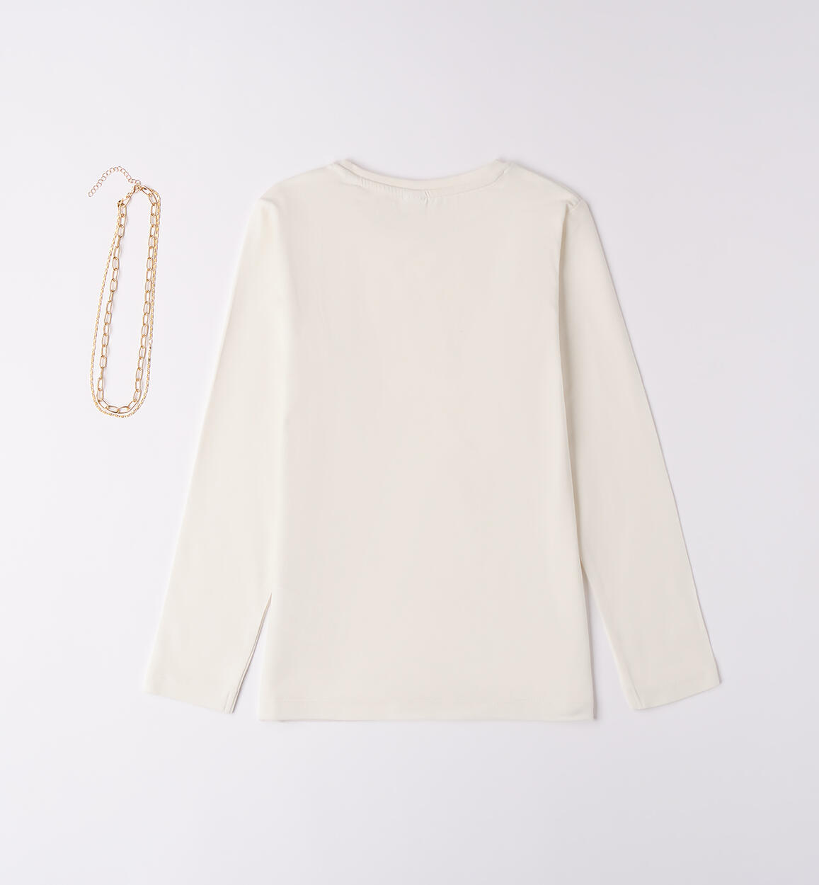 Maglietta per ragazza con collana PANNA-0112 - 2464F852K1