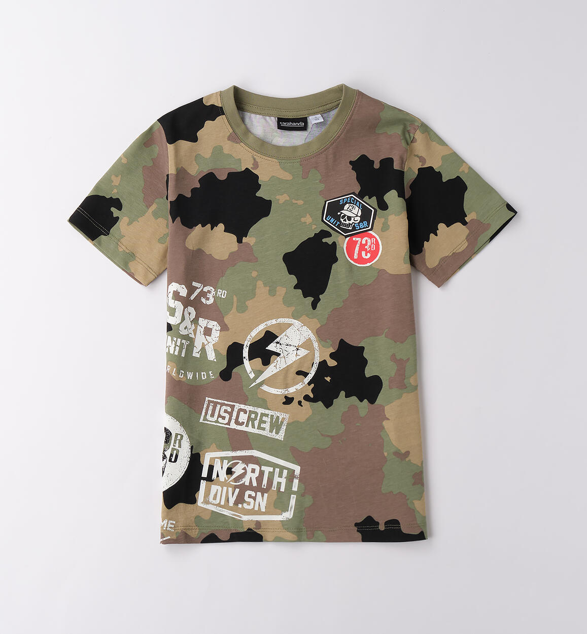 Maglietta per ragazzo Sarabanda VERDE-MULTICOLOR-6BPH - 2430B74000