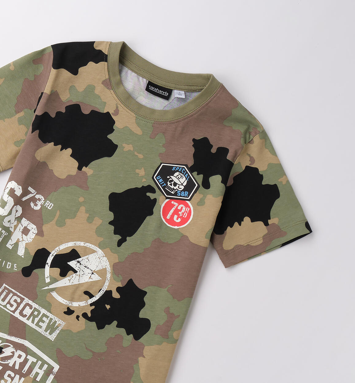 Maglietta per ragazzo Sarabanda VERDE-MULTICOLOR-6BPH - 2430B74000