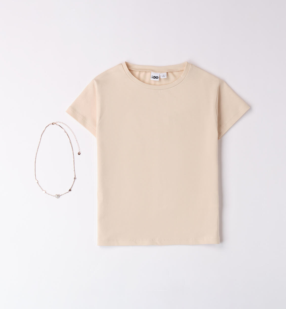 Maglietta ragazza con collana PANNA iDO