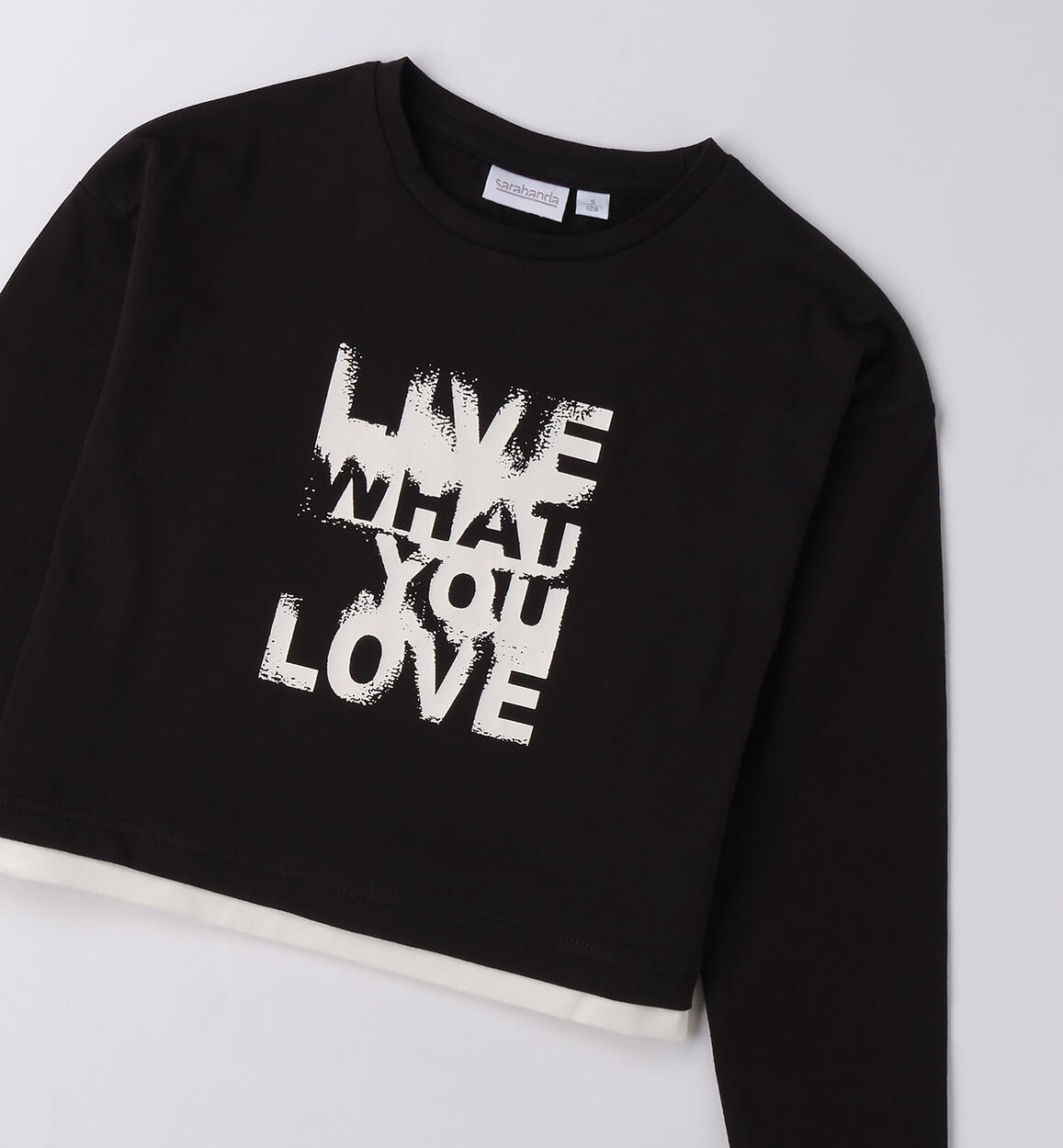 Maglietta ragazza con scritte NERO-0658 - 2460F43900