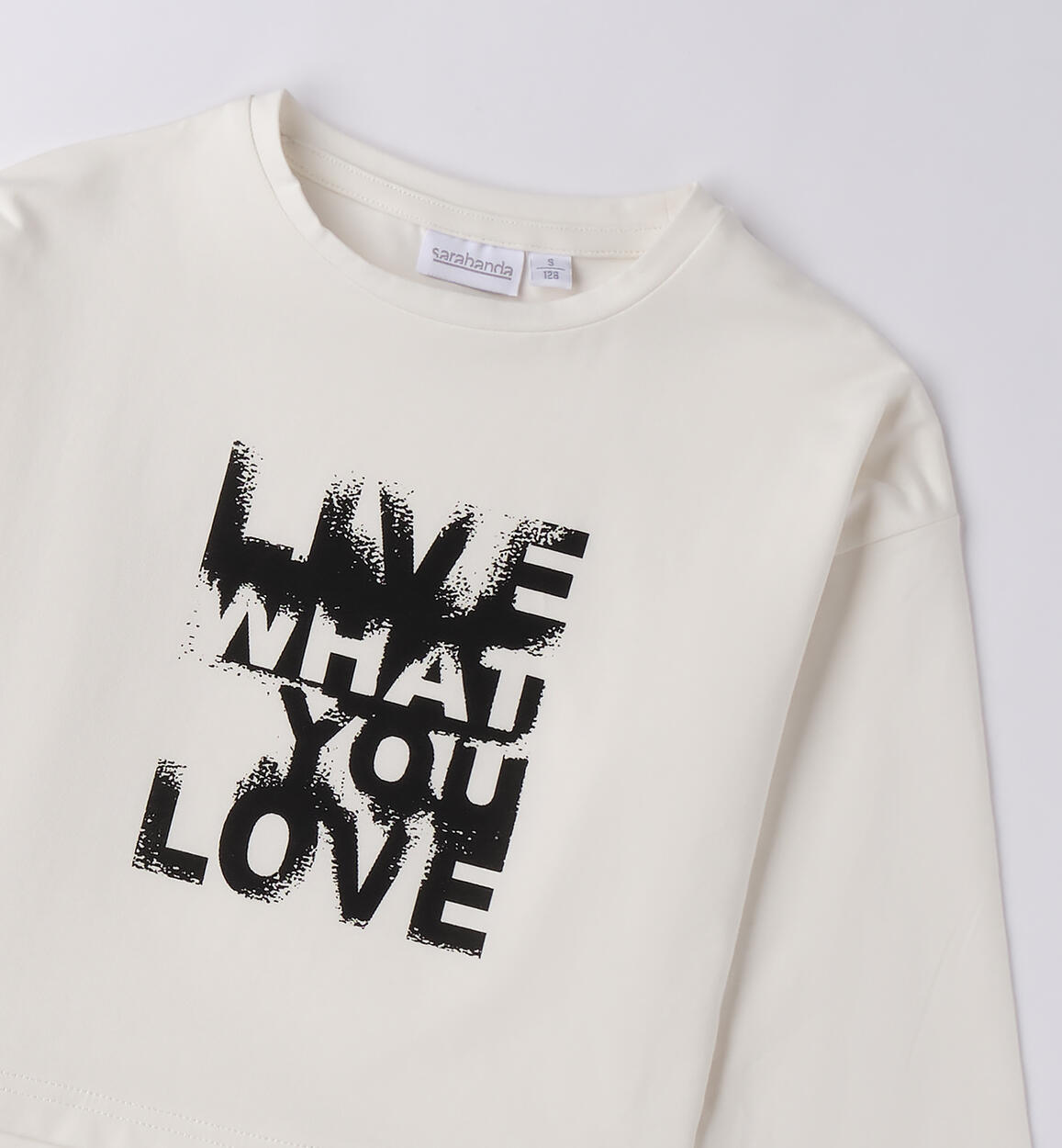 Maglietta ragazza con scritte PANNA-0112 - 2460F43900