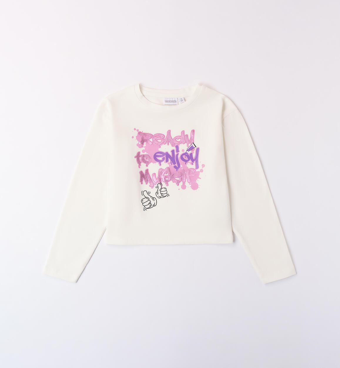 Maglietta ragazza crop PANNA-0112