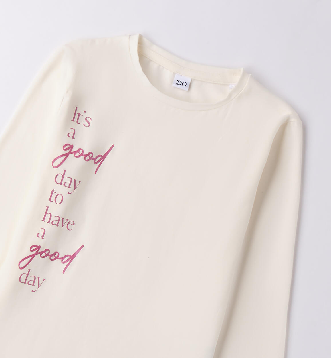 Maglietta ragazza in cotone PANNA-0112 - 2464F50400