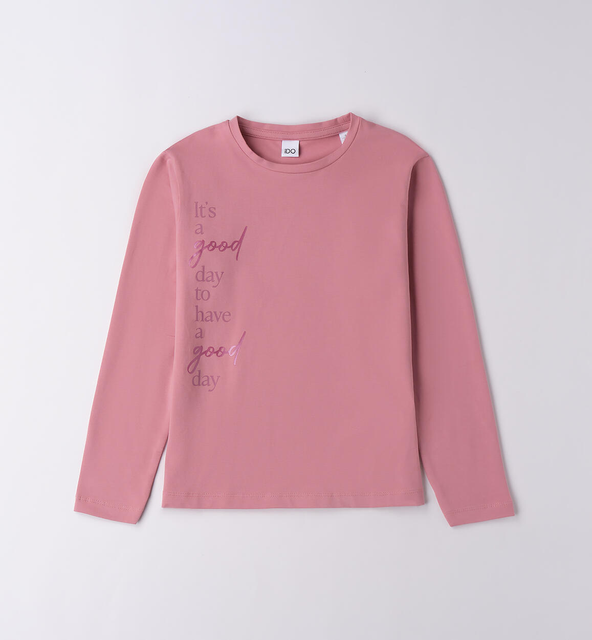 Maglietta ragazza in cotone ROSA iDO