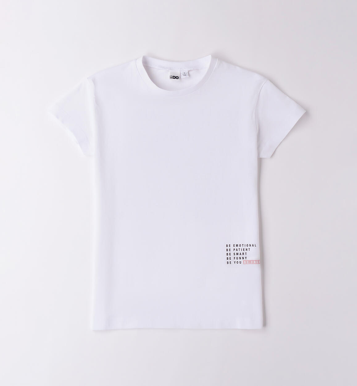 Maglietta ragazza maniche corte BIANCO iDO