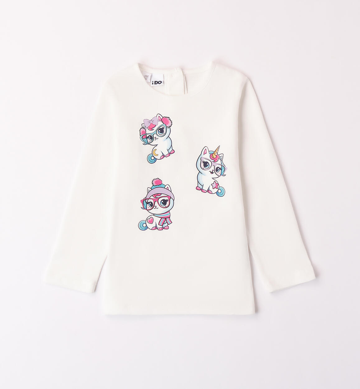 Maglietta unicorno bambina PANNA iDO