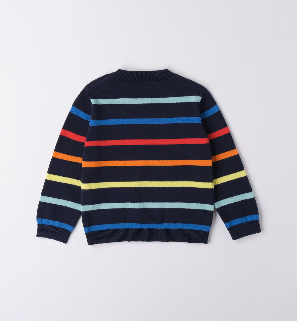 Sarabanda colourful striped jumper for boys from 9 months to 8 years NAVY-3854