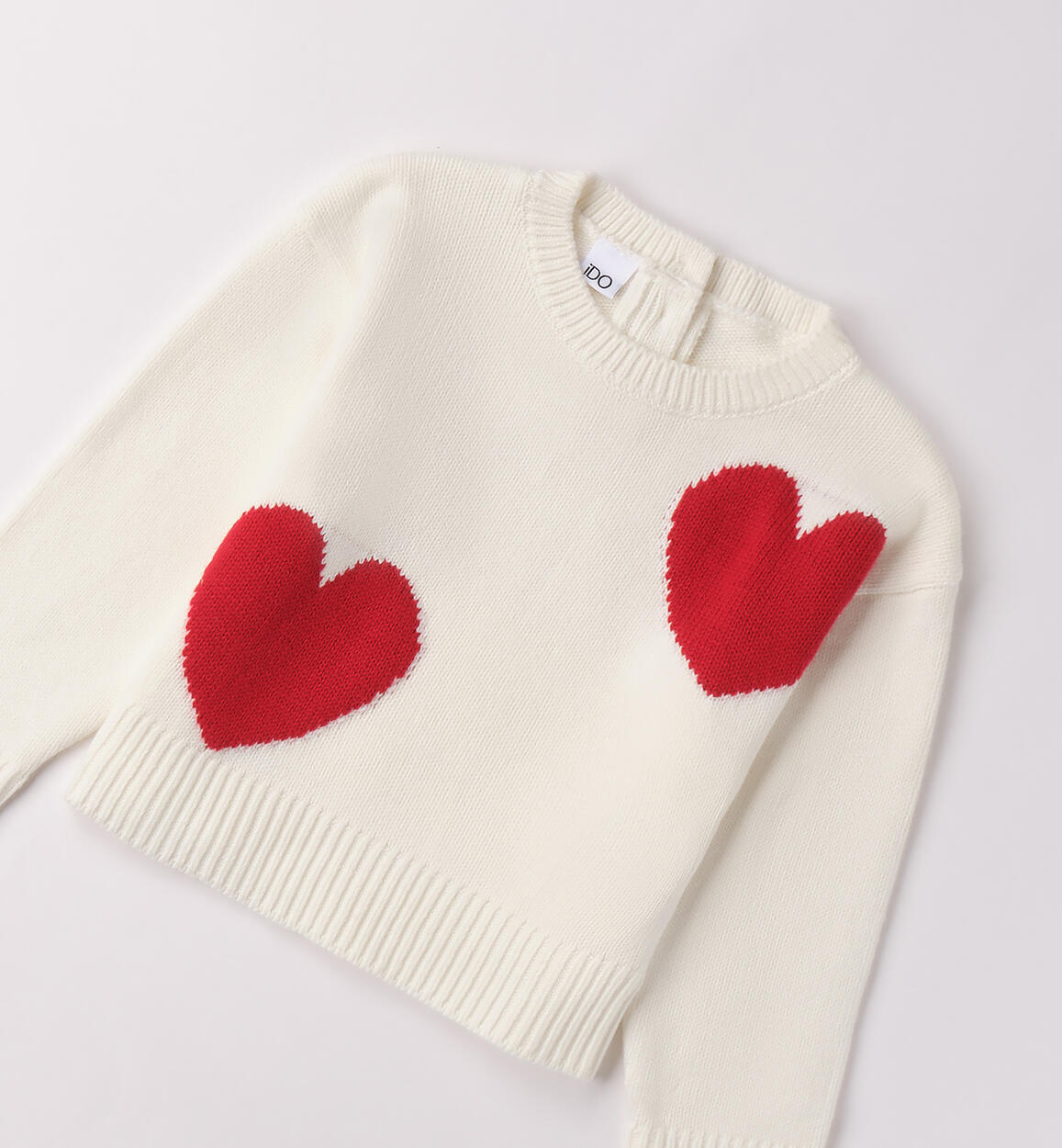 Girl's jumper with hearts PANNA-0112 - 1084F72000