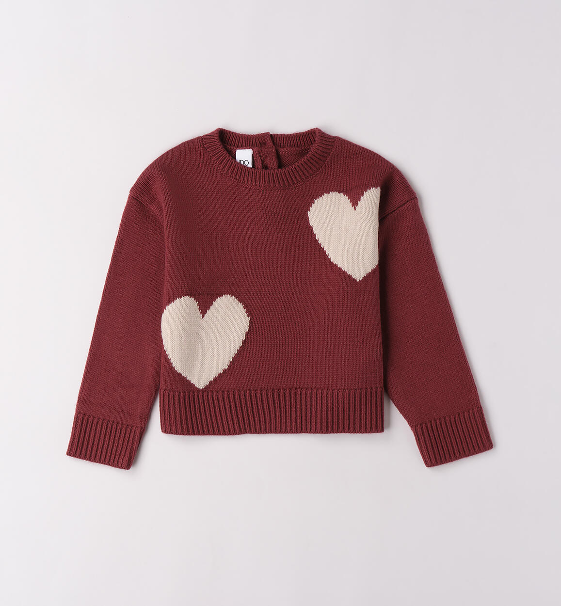 Maglioncino bambina con cuori ROSSO iDO