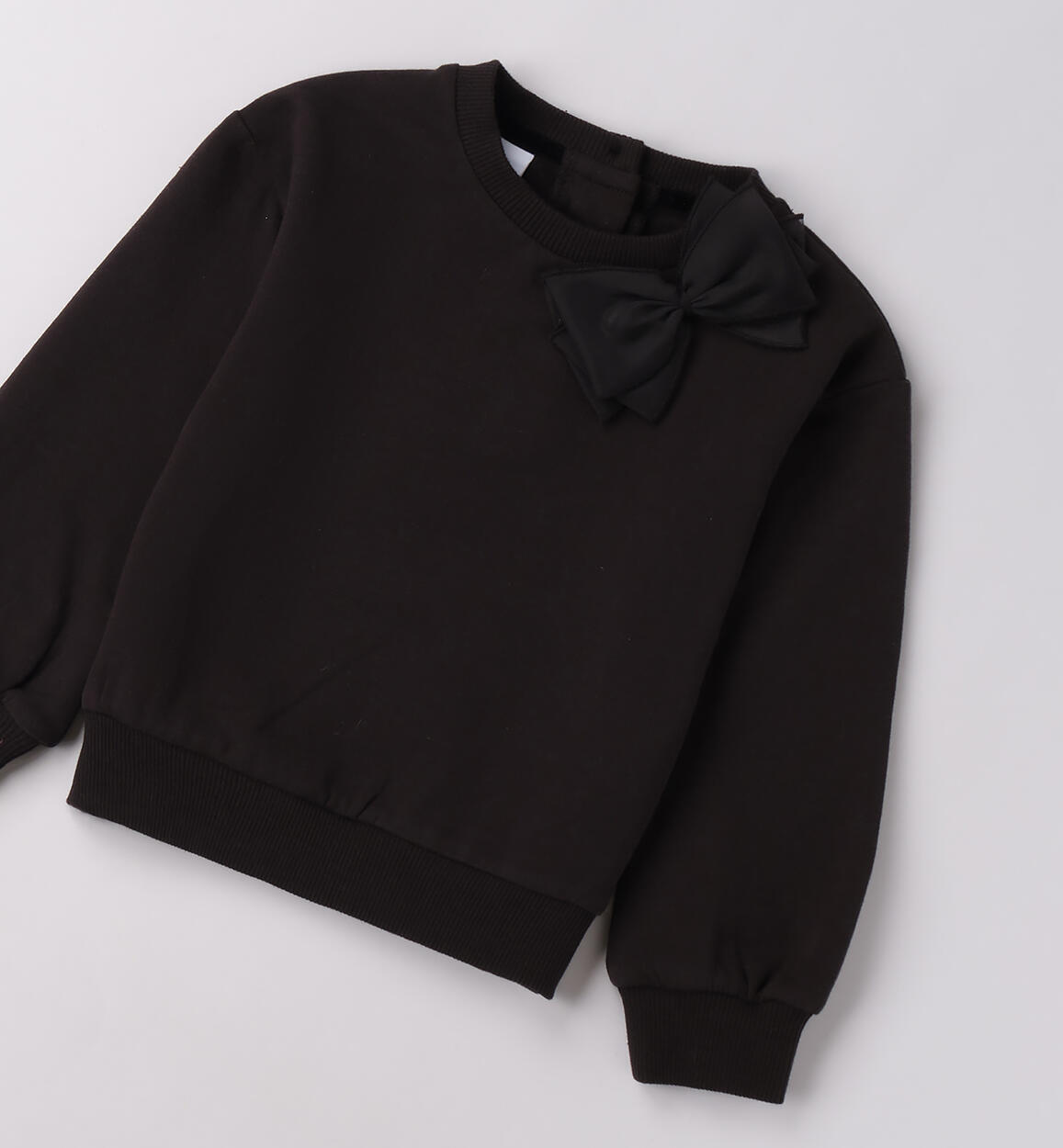 Maglioncino bambina con fiocco NERO-0658 - 1484F308G1