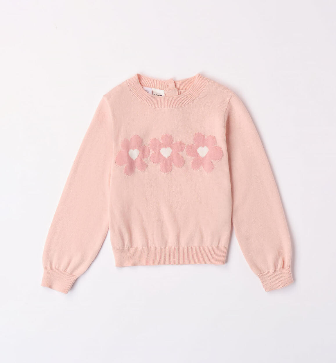 iDO jumper with small flowers for girls aged 9 months to 8 years PINK iDO