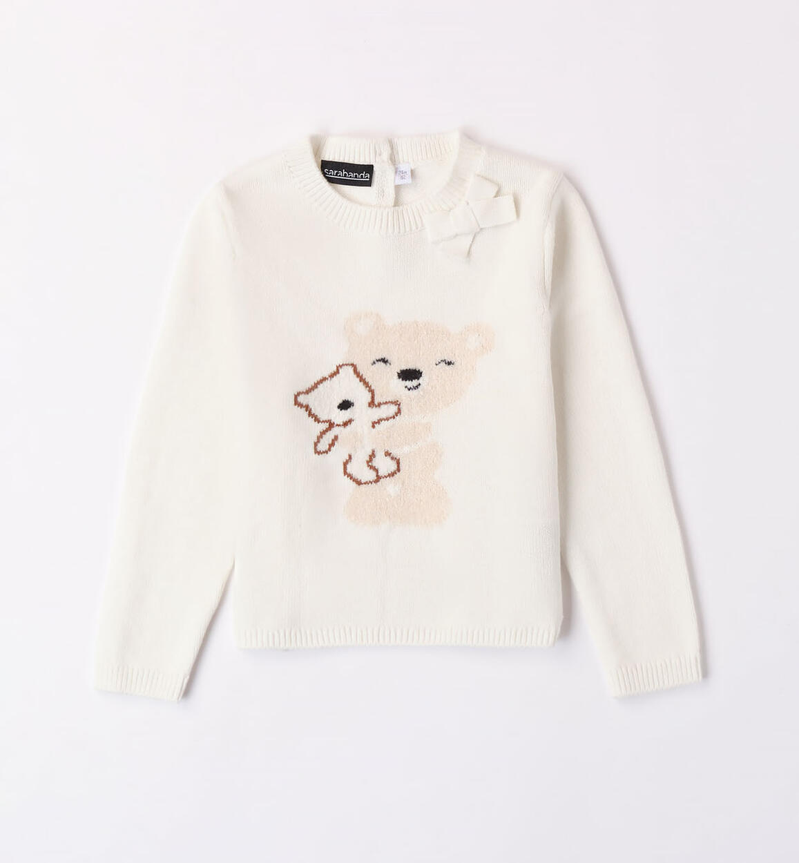 Maglioncino bambina con orsetti PANNA Sarabanda