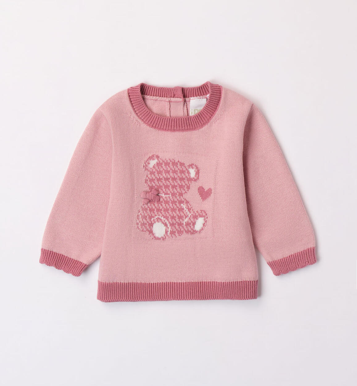 iDO teddy bear jumper for girls from 1 to 24 months PINK iDO