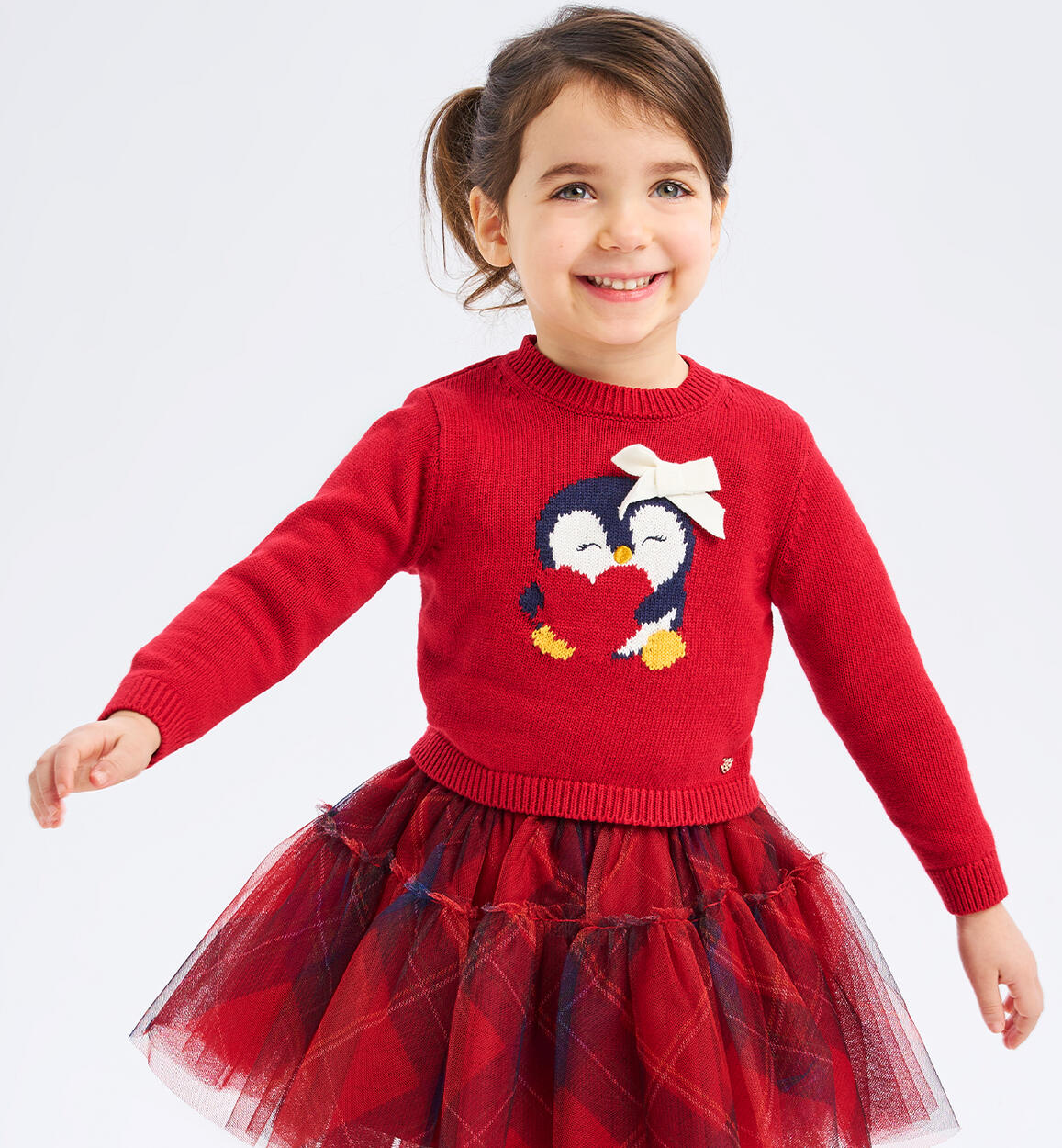 Maglioncino natalizio bambina ROSSO Sarabanda