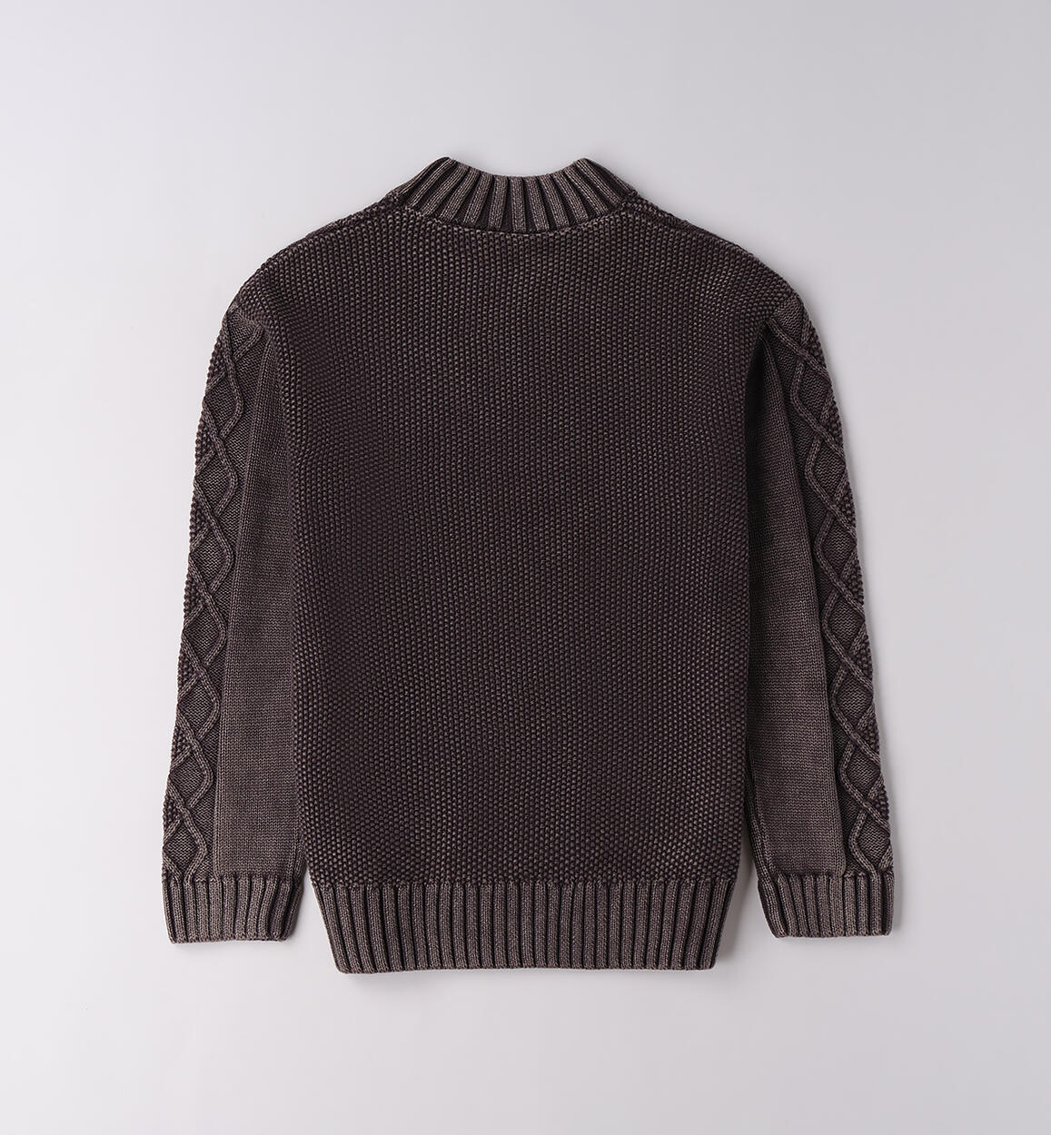 Maglione 100% cotone ragazzo GRIGIO SCURO-0566 - 2120F65500