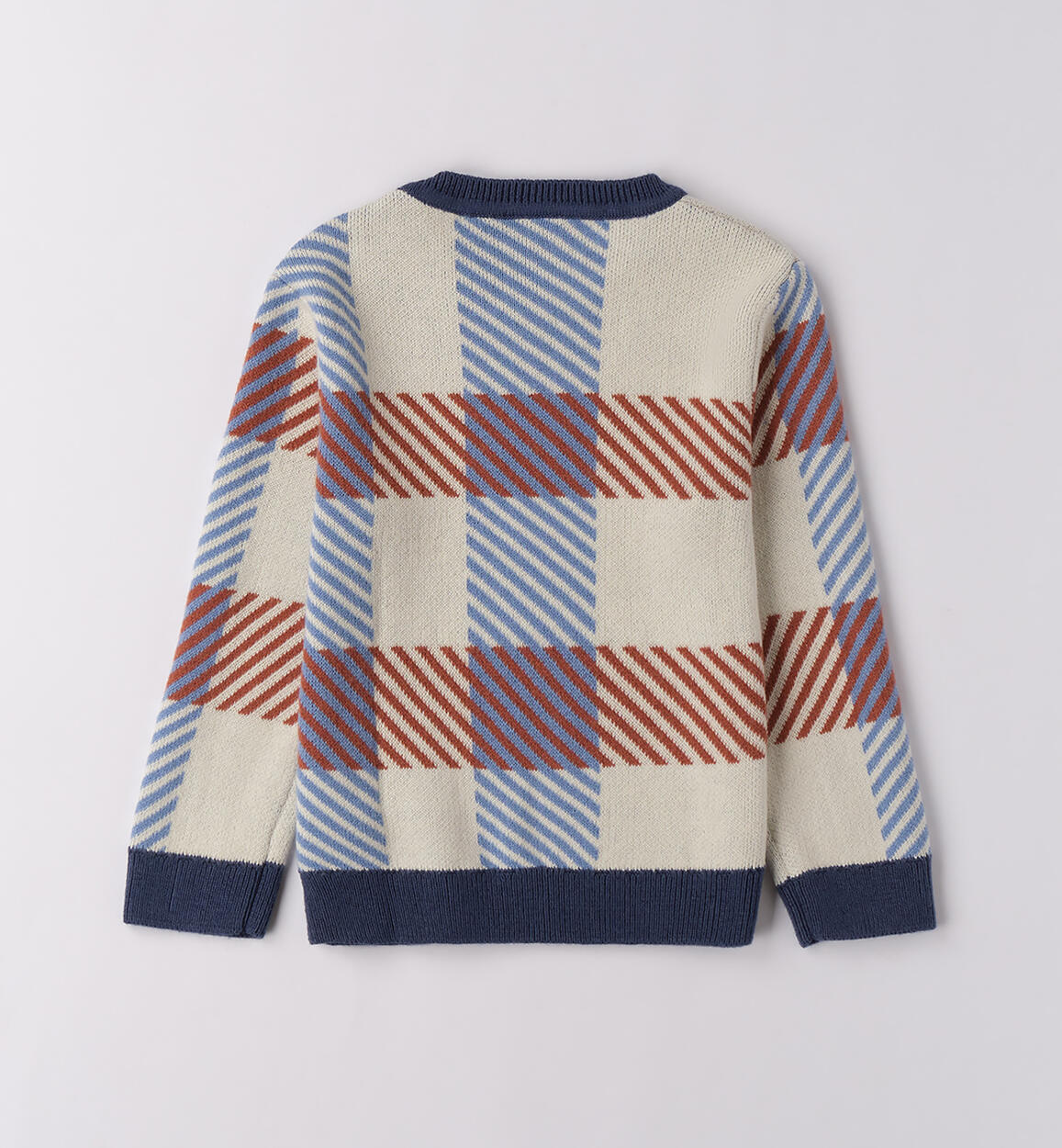 Maglione bambino a righe ECRU-0124 - 1060F10700