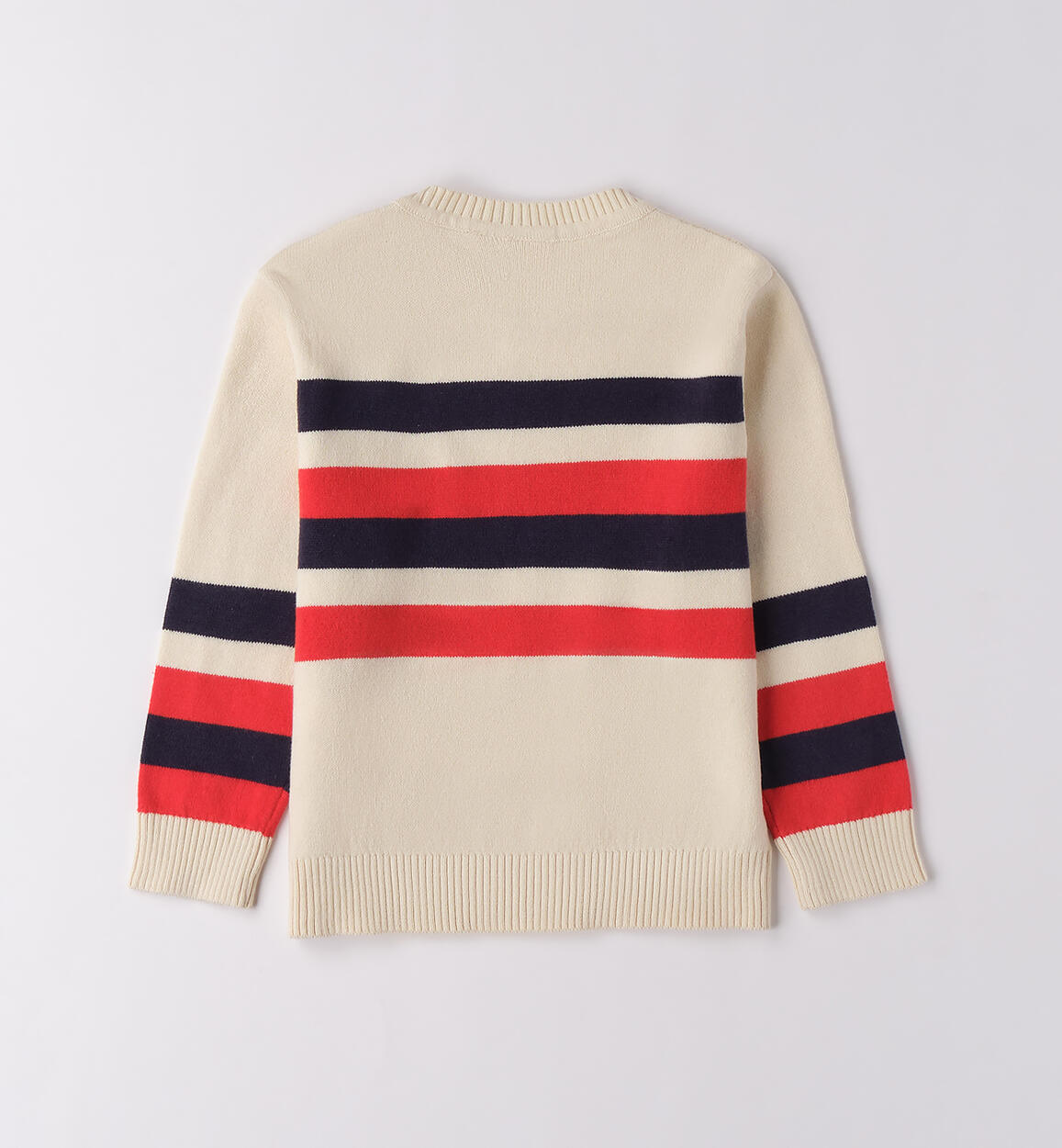 Maglione bambino a righe ECRU-0124 - 1064F21600