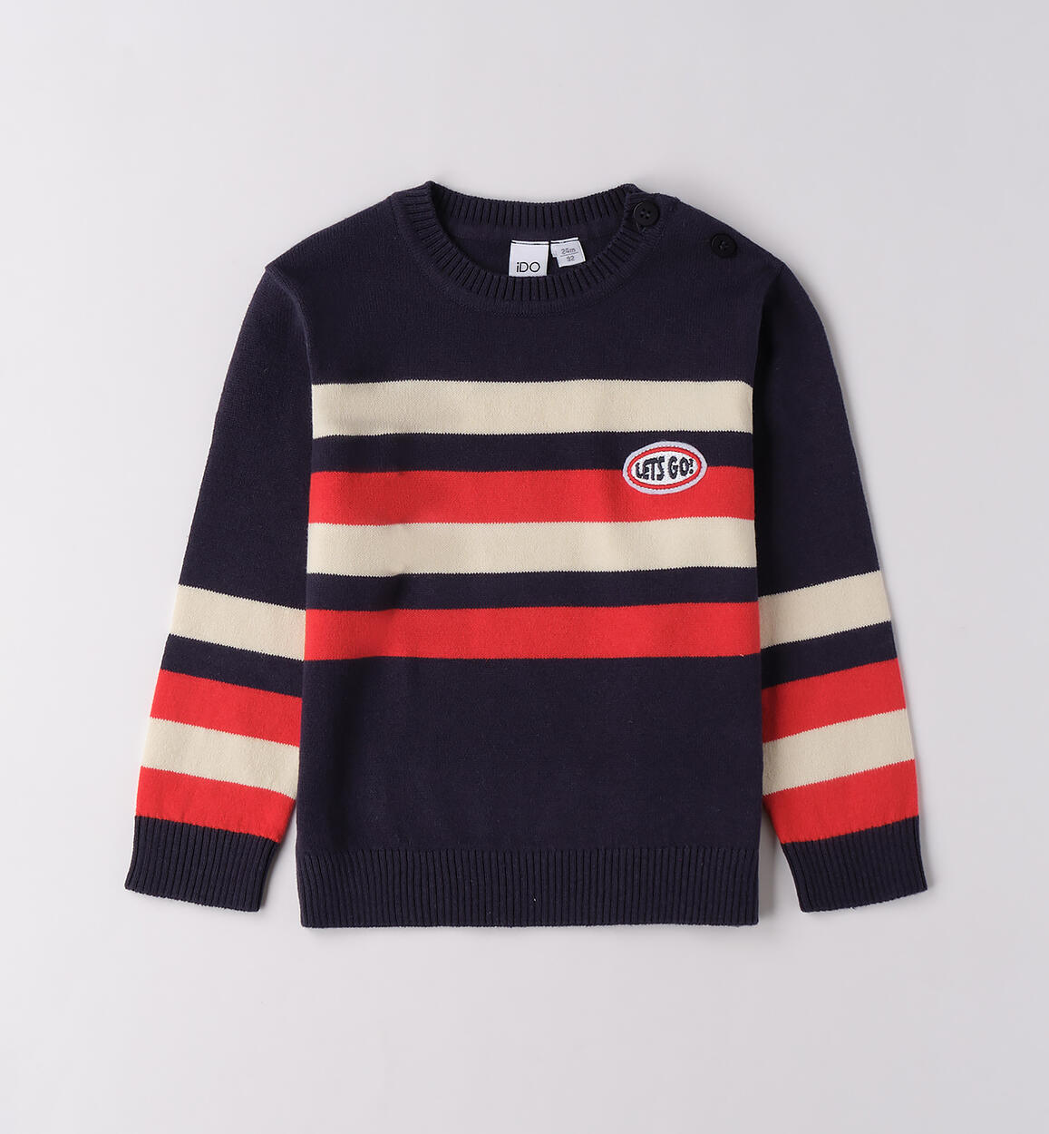 Maglione bambino a righe BLU iDO