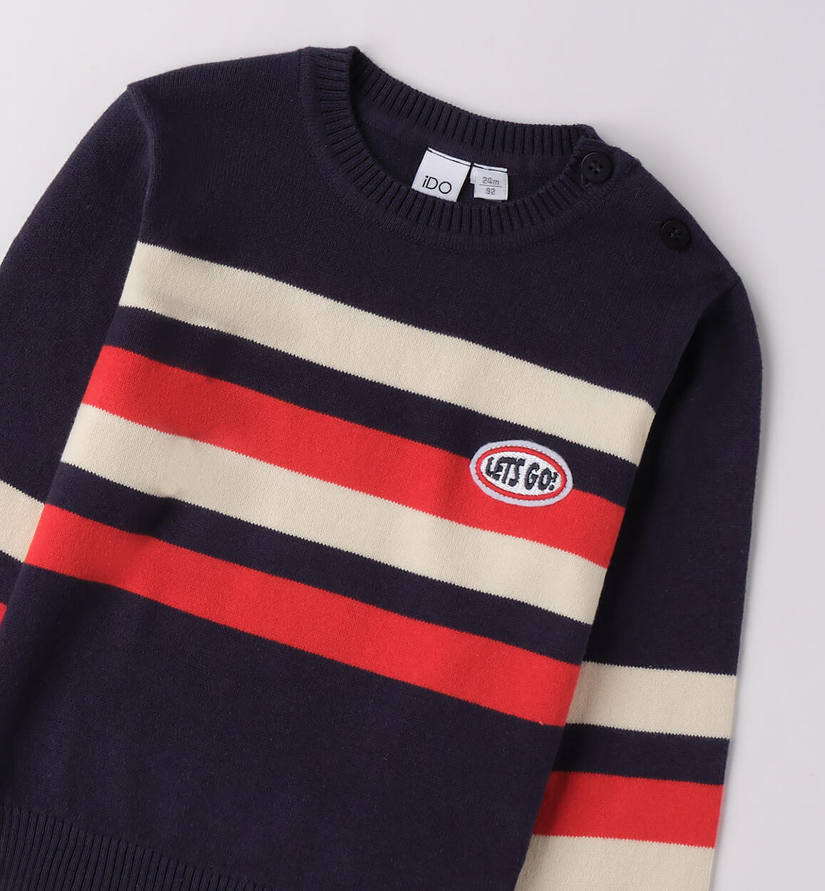 Maglione bambino a righe NAVY-3885 - 1064F21600