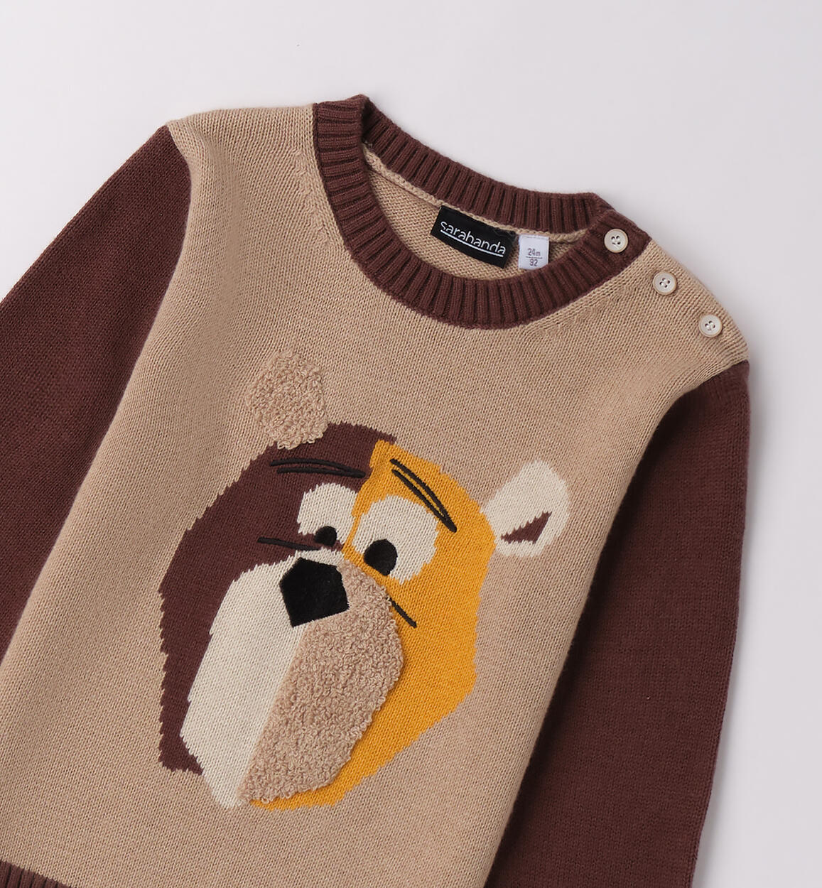 Maglione bambino con animaletto BEIGE-0927 - 1060F10800