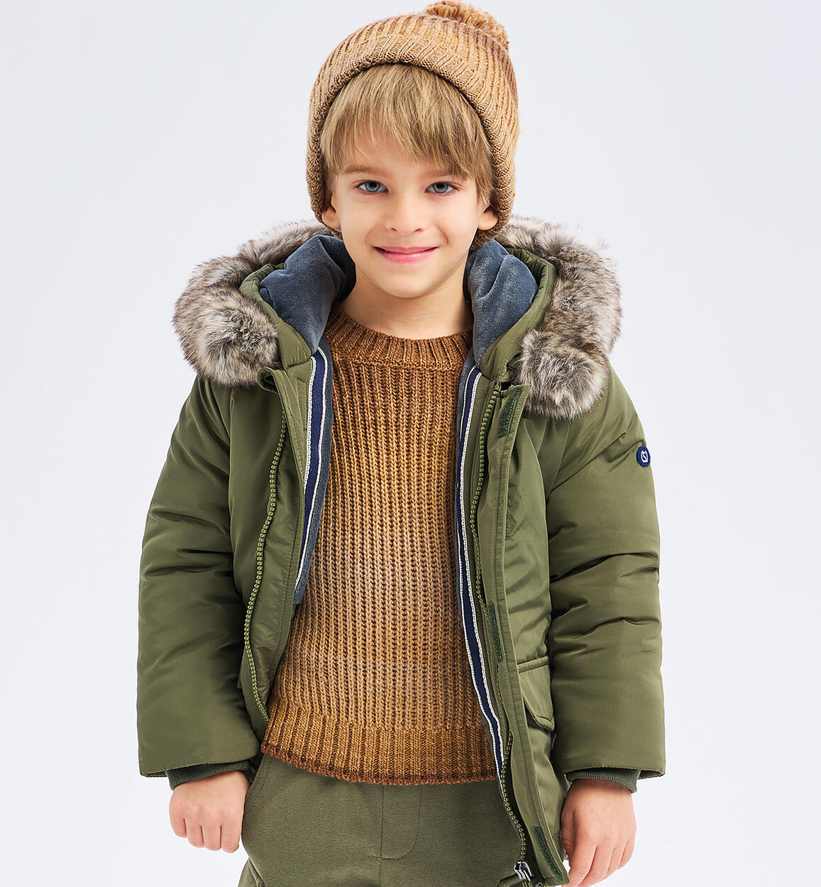 Maglione bambino girocollo BEIGE Sarabanda