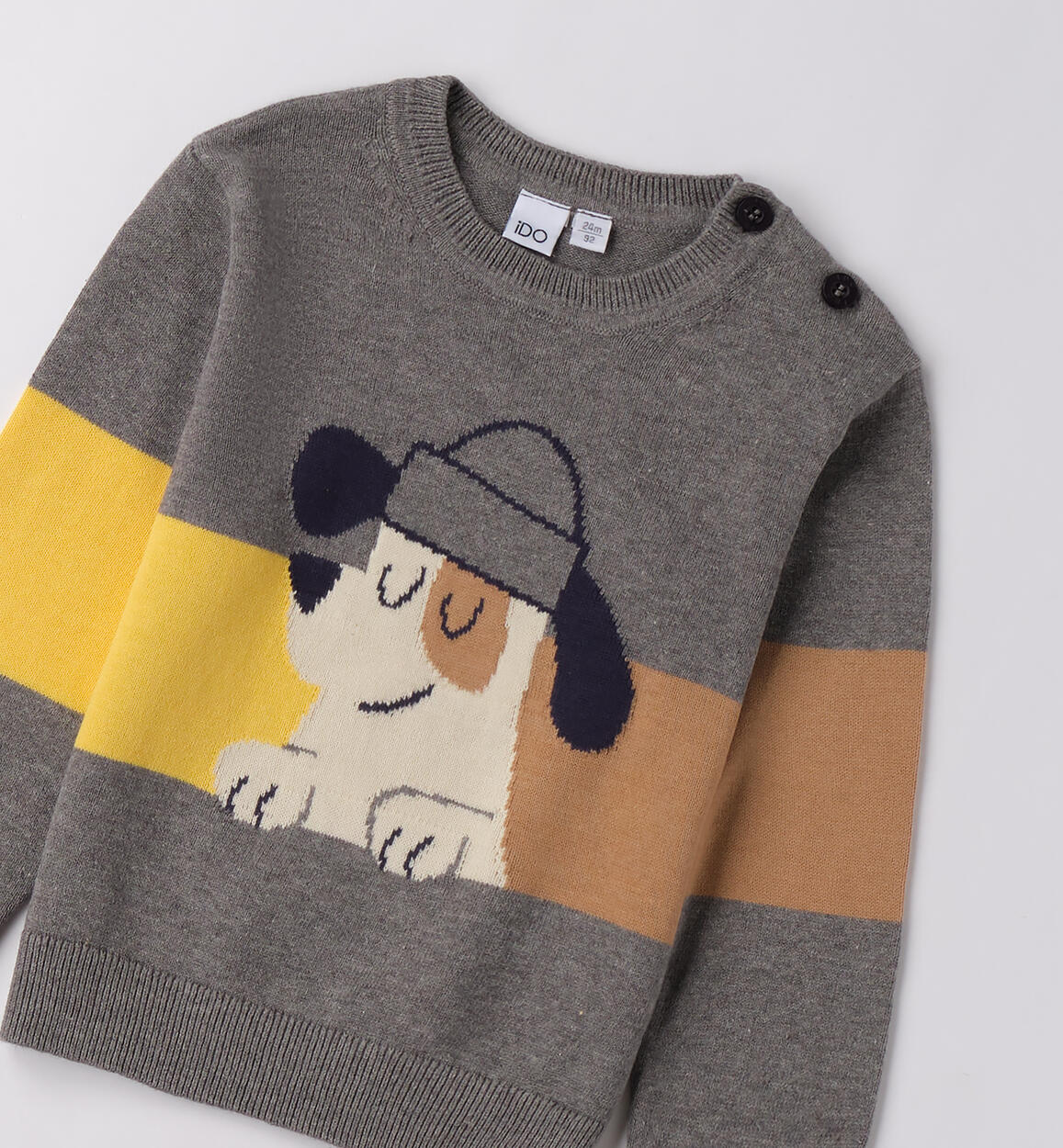 Maglione bambino iDO GRIGIO MELANGE-8970 - 1064F21300