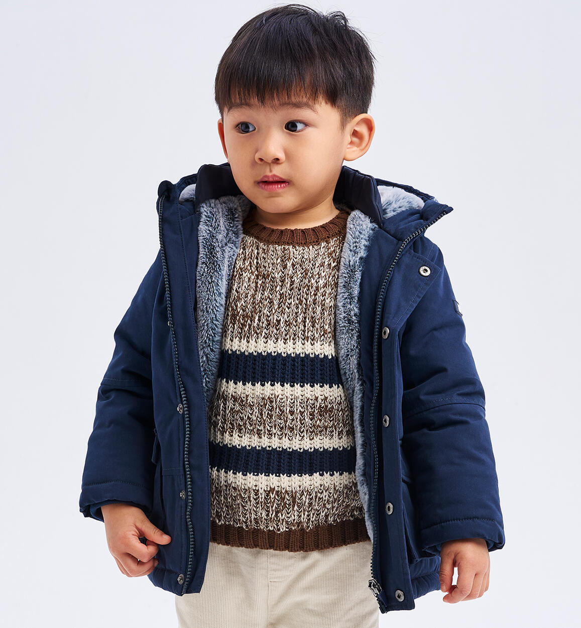 Maglione bambino in tricot MARRONE iDO