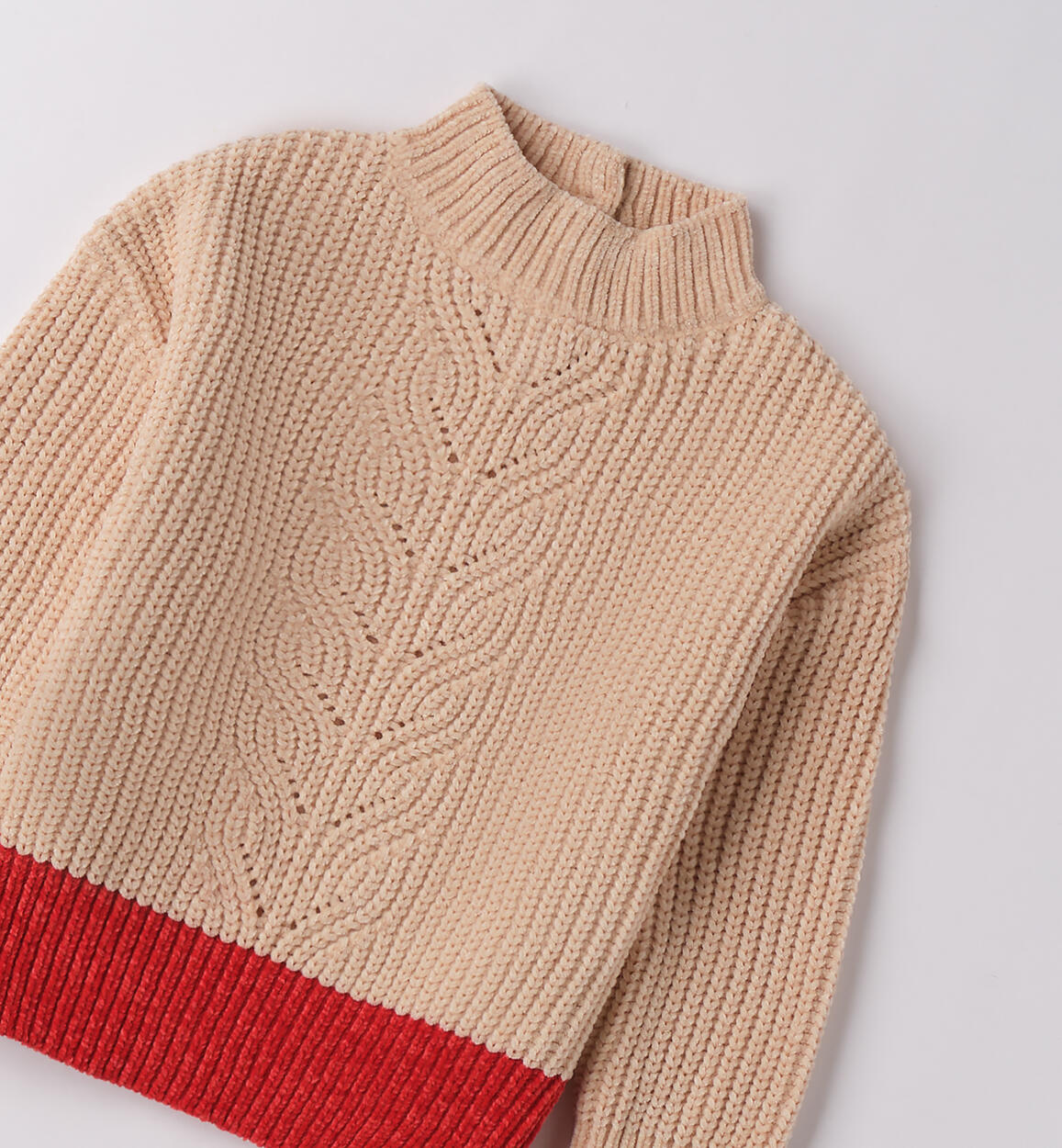 Maglione collo alto bambina BEIGE-0924 - 1084F28800