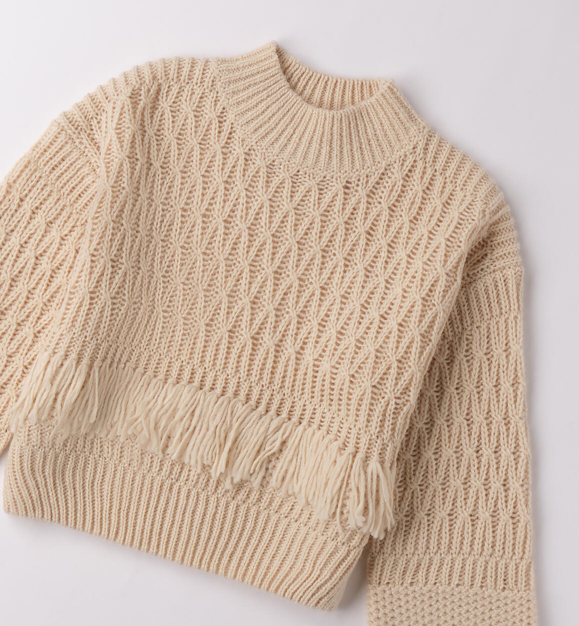 Maglione collo alto ragazza ECRU'-0154 - 2140F50700