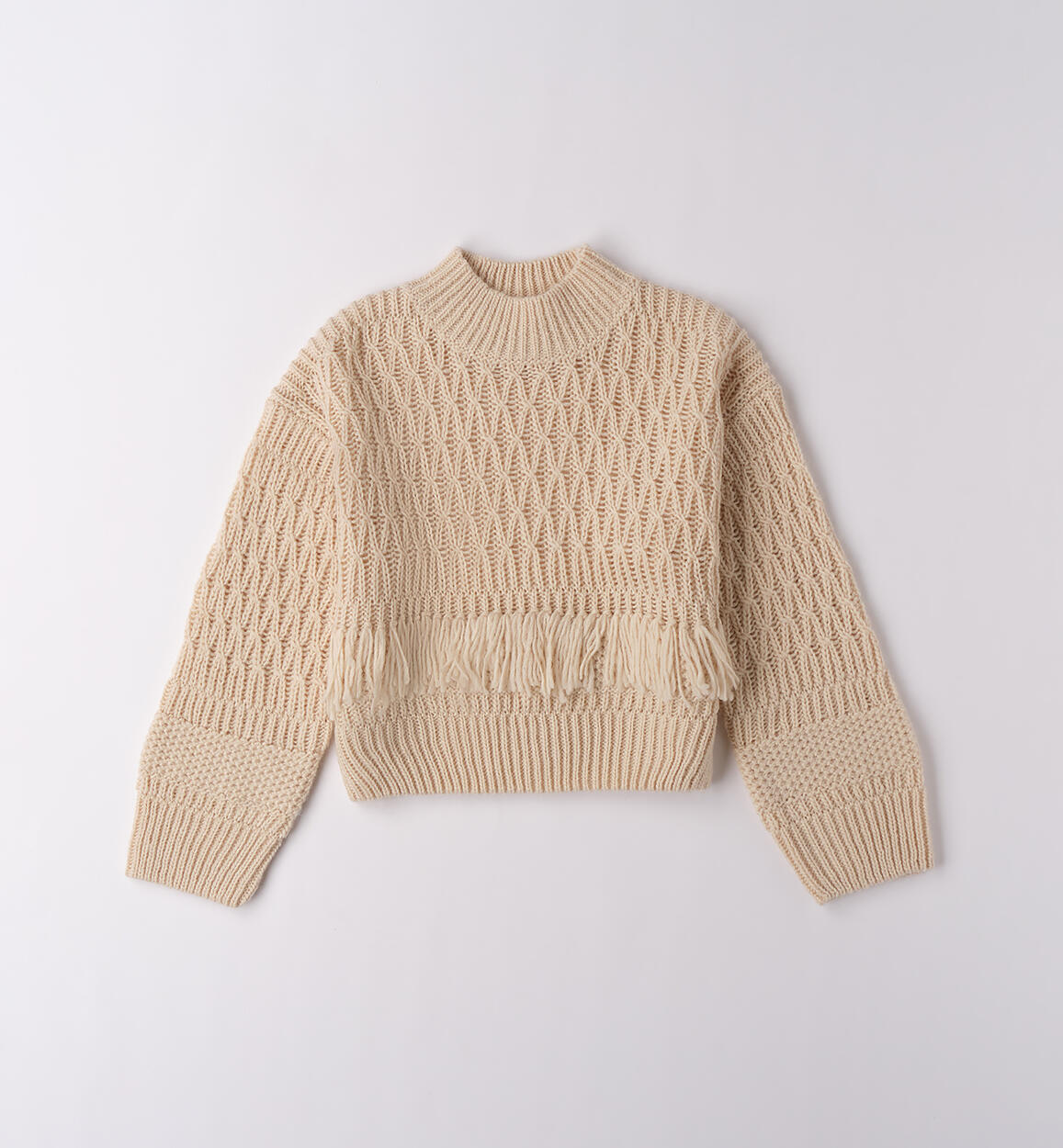 Maglione collo alto ragazza ECRU'-0154 - 2140F50700