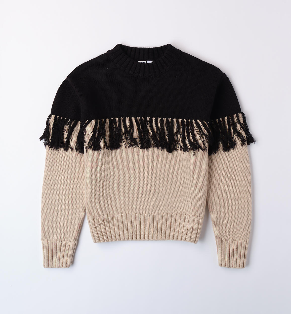 Maglione con frange bambina NERO iDO