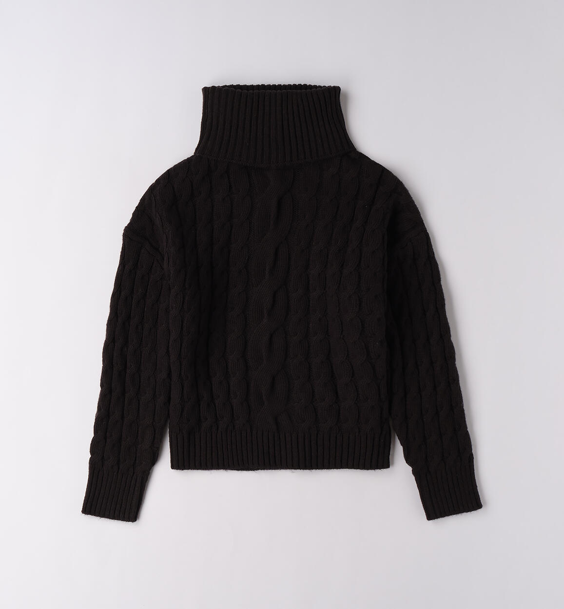 Maglione con scaldacollo per ragazza NERO iDO