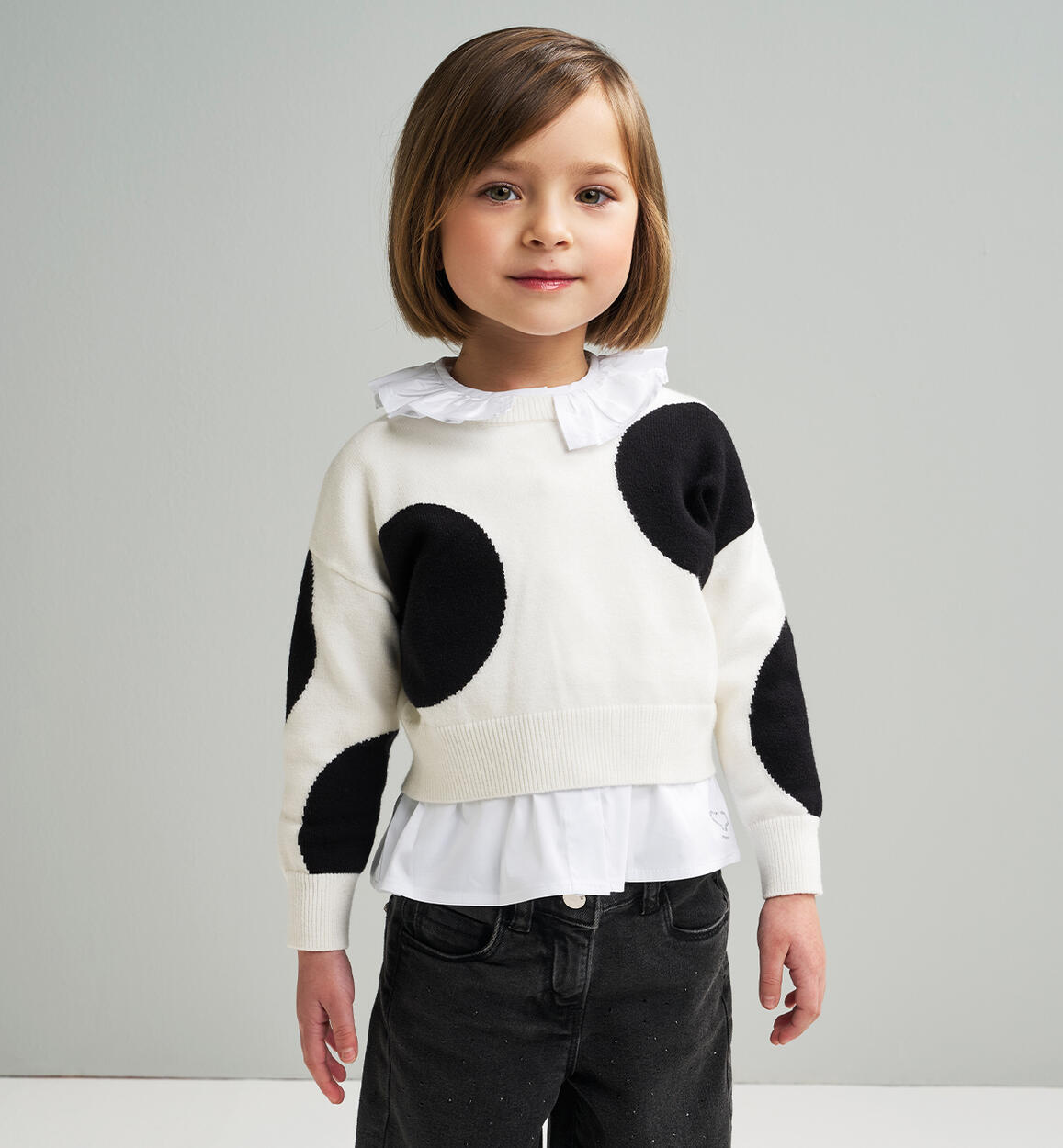 Maglione da bambina  PANNA Sarabanda