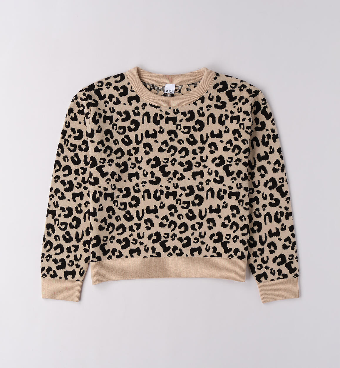 Maglione leopardato ragazza BEIGE iDO
