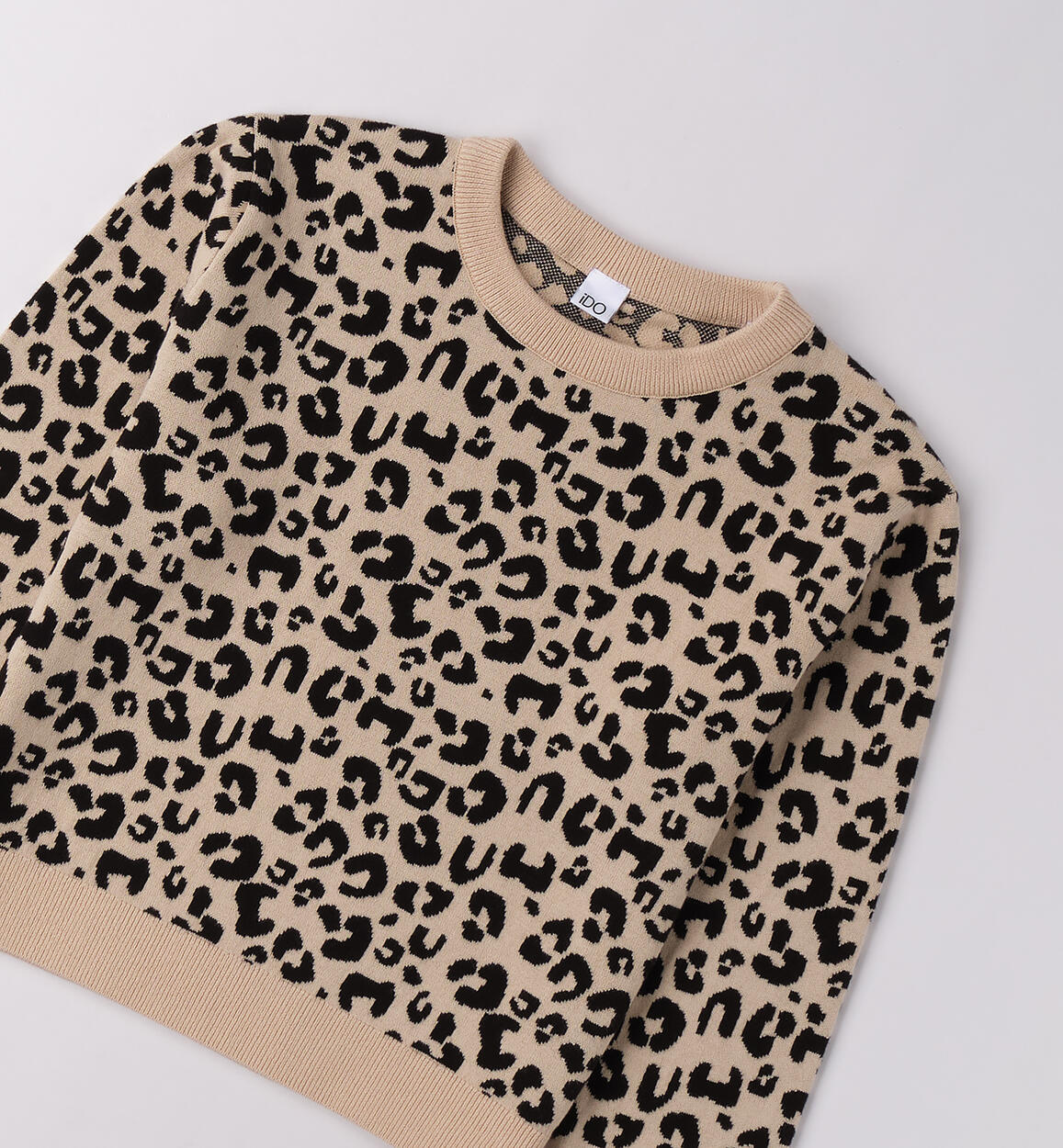 Maglione leopardato ragazza BEIGE-0924 - 2144F89400