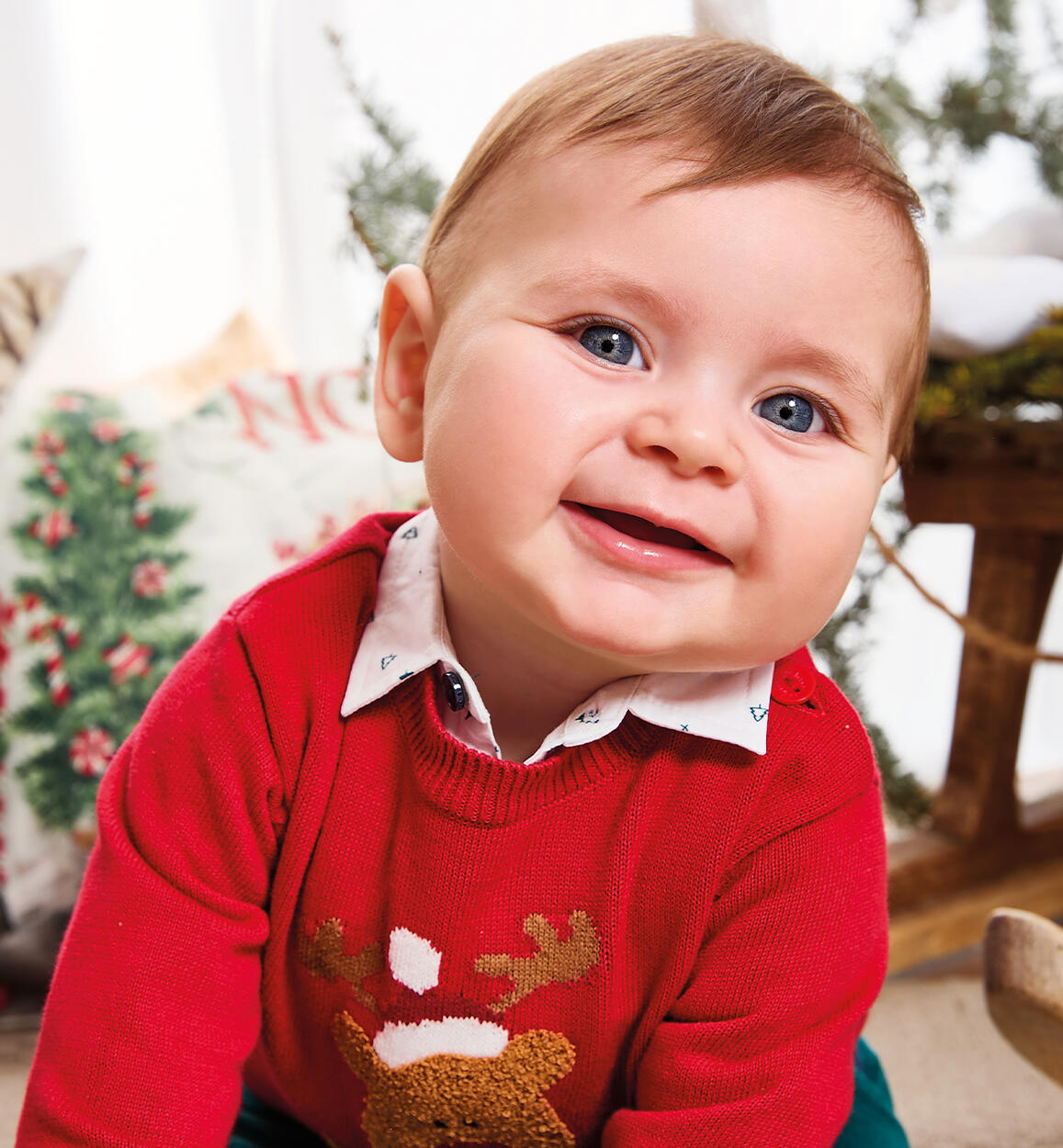 Maglione natalizio neonato ROSSO Minibanda