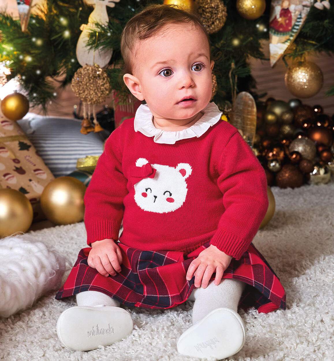 Maglione per neonata ROSSO Minibanda