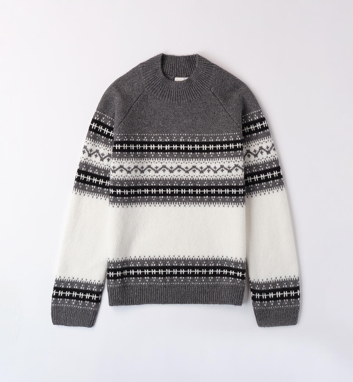 Maglione per ragazzo con righe GRIGIO iDO