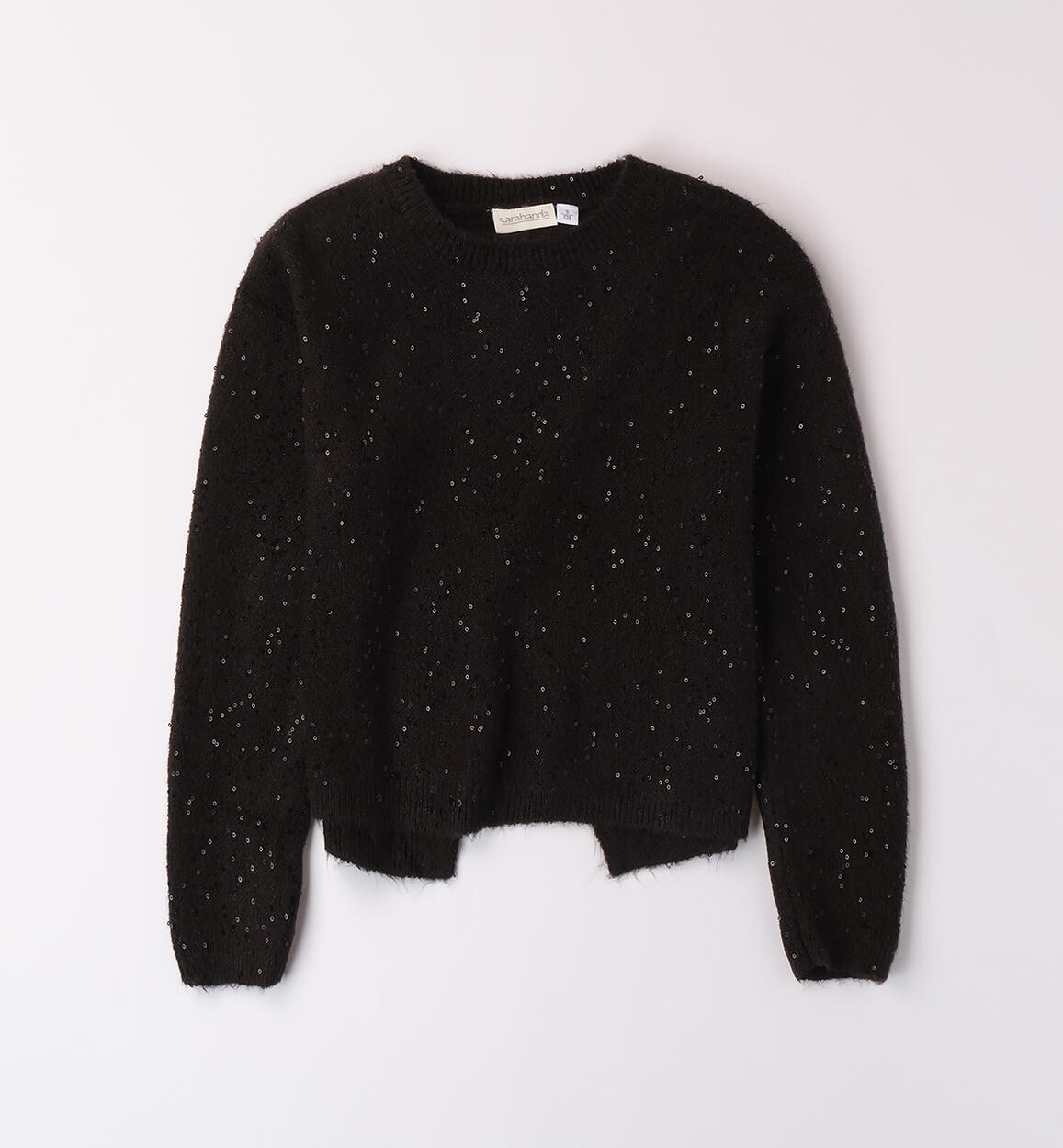 Maglione ragazza con pailettes NERO Sarabanda