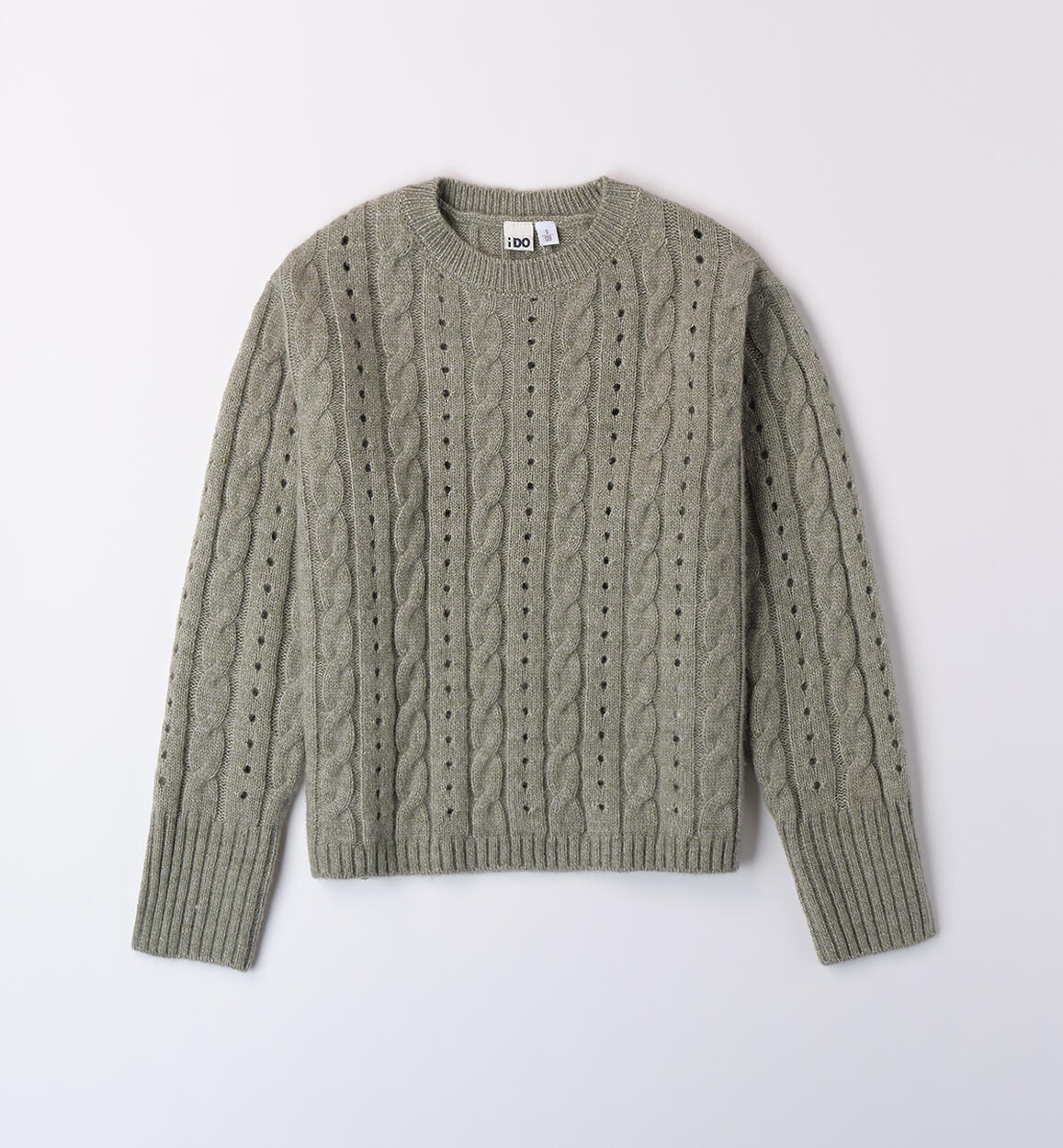 Maglione ragazza traforato VERDE iDO