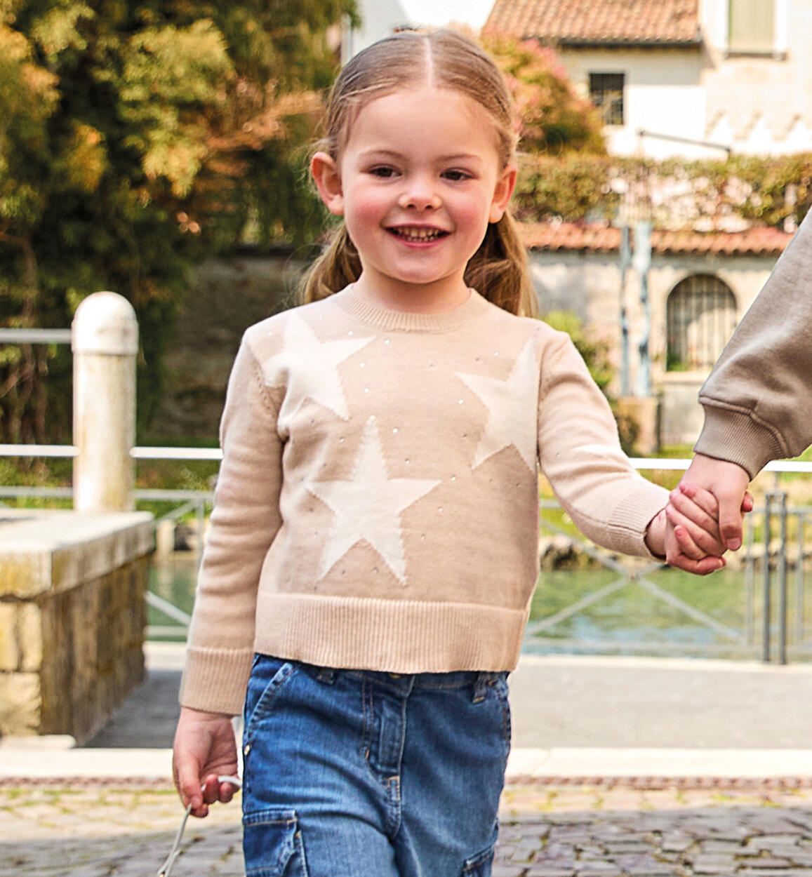 Maglione Sarabanda da bambina PANNA Sarabanda