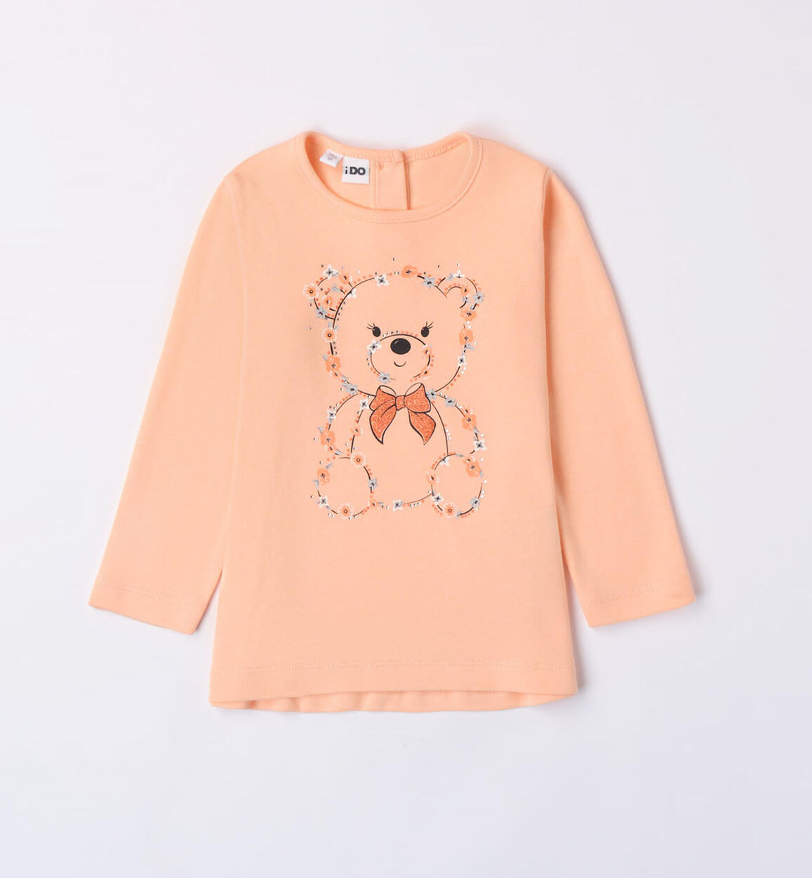 iDO oversized teddy bear T-shirt for girls from 9 months to 8 years PINK iDO