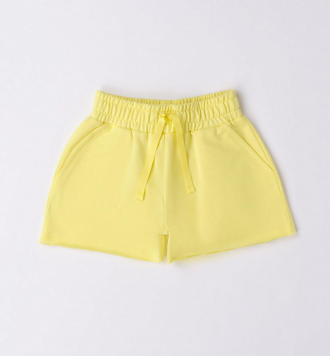Morbido short bambina in felpa GIALLO iDO