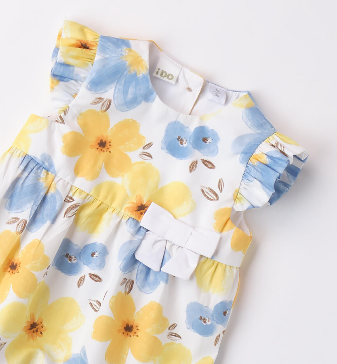 Pagliaccetto bimba neonata BIANCO-GIALLO-6BFS - 0714B20200