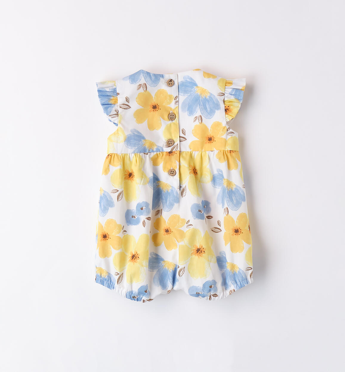 Pagliaccetto bimba neonata BIANCO-GIALLO-6BFS - 0714B20200